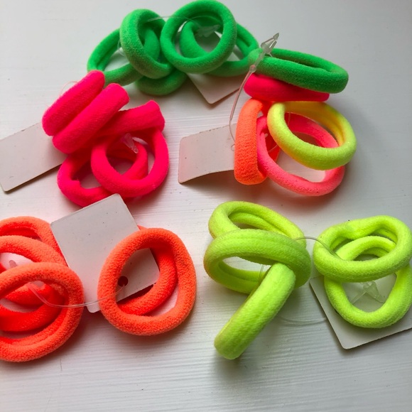 New Bright Neon Comfort Ponytail Braid Bands - Picture 2 of 4